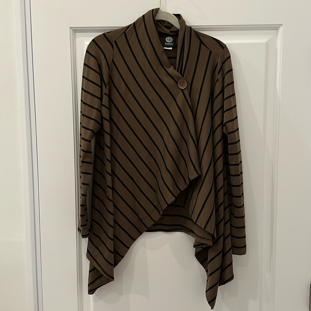 Bobeau one button cardigan